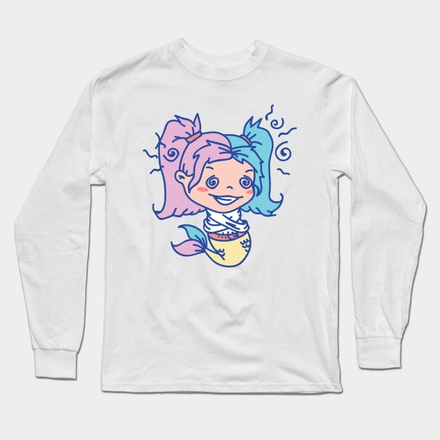 Insane Mermaid Long Sleeve T-Shirt by SPIRIMAL